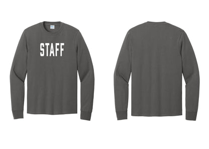 NYC Factory Staff Cotton Long Sleeve T-Shirt (Classic) - Front Only - Charcoal