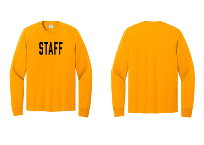 NYC Factory Staff Cotton Long Sleeve T-Shirt (Classic) - Front Only - Gold