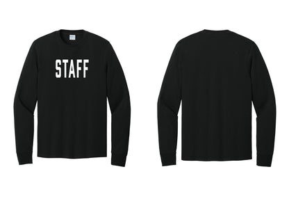NYC Factory Staff Cotton Long Sleeve T-Shirt (Classic) - Front Only - Black