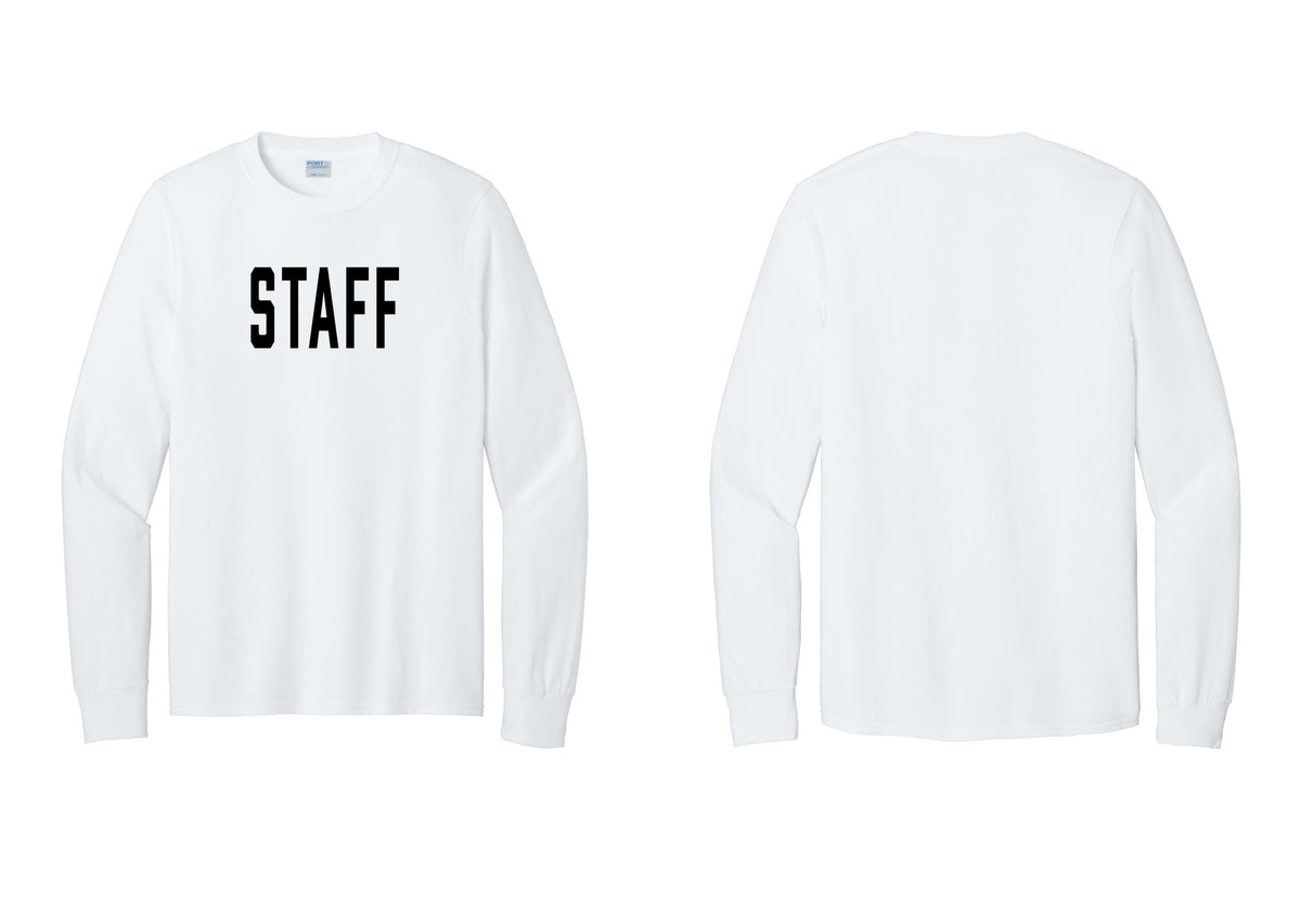 NYC Factory Staff Cotton Long Sleeve T-Shirt (Classic) - Front Only - White