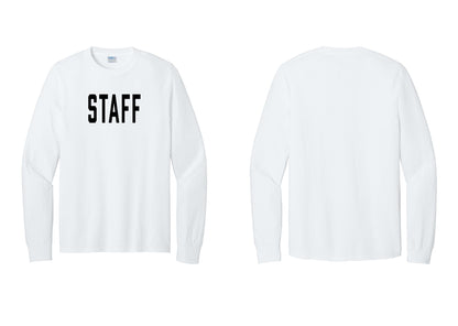 NYC Factory Staff Cotton Long Sleeve T-Shirt (Classic) - Front Only - White