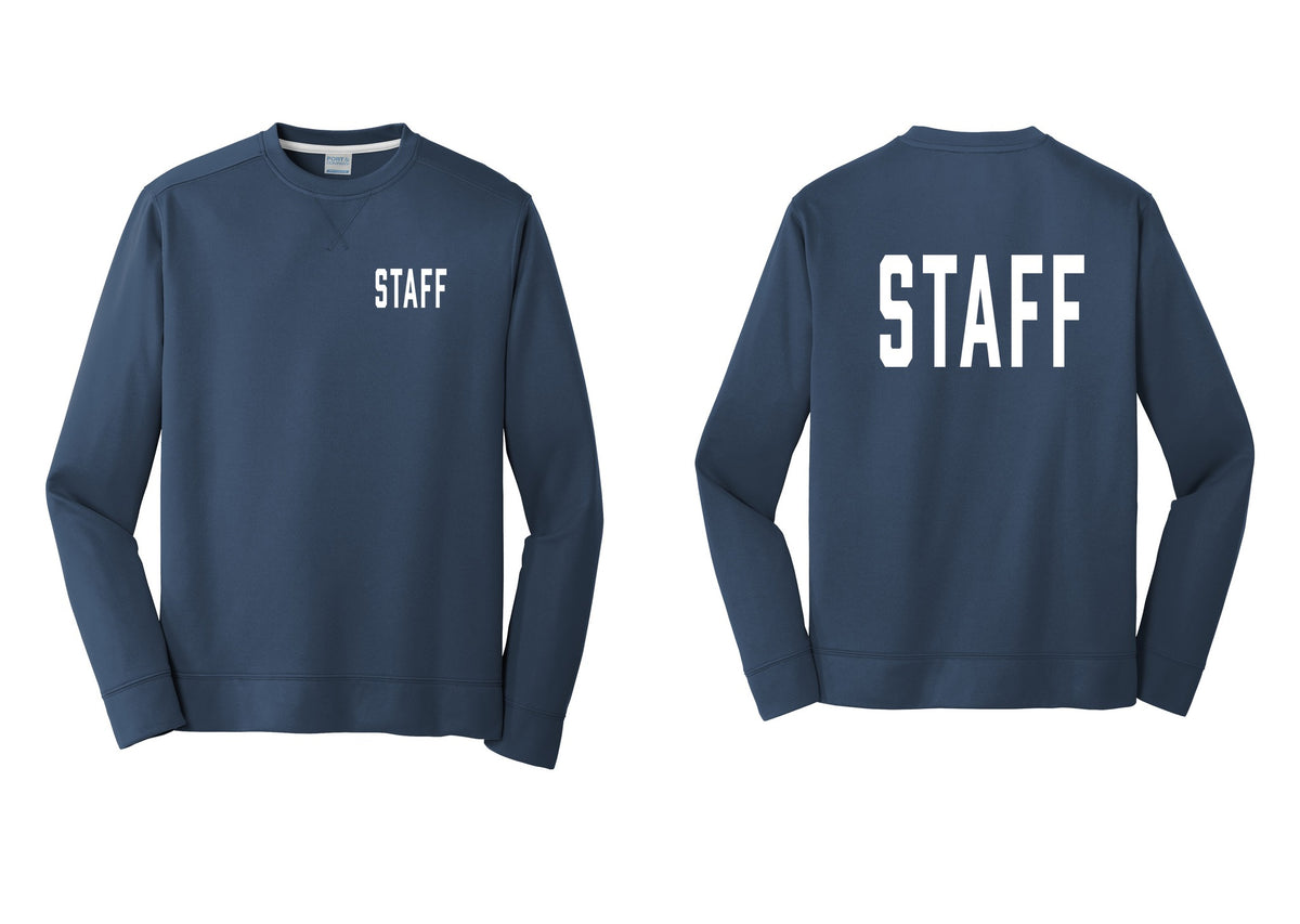 NYC Factory Staff Performance Fleece Crewneck Sweatshirt (Classic) - Chest + Back - Navy