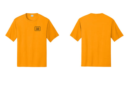 NYC Factory Custom Logo Staff Performance T-Shirt (Classic) - Your Logo Only - Gold