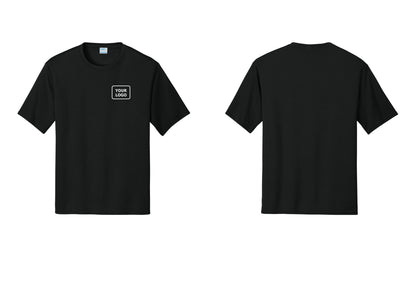 NYC Factory Custom Logo Staff Performance T-Shirt (Classic) - Your Logo Only - Black