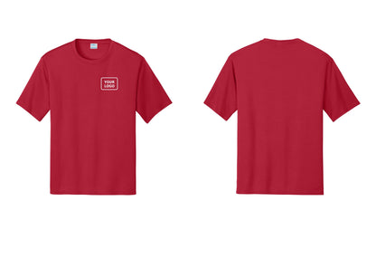 NYC Factory Custom Logo Staff Performance T-Shirt (Classic) - Your Logo Only - Red