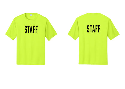 NYC Factory Staff Performance T-Shirt (Classic) - Front + Back - Neon Yellow