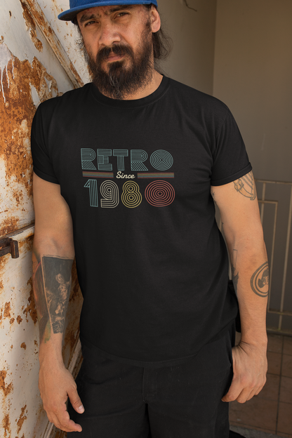 Men's Custom Birthday T-Shirt - Retro Since [YEAR] - Personalized Tee