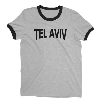 Tel Aviv Ringer Tee — Heather Gray