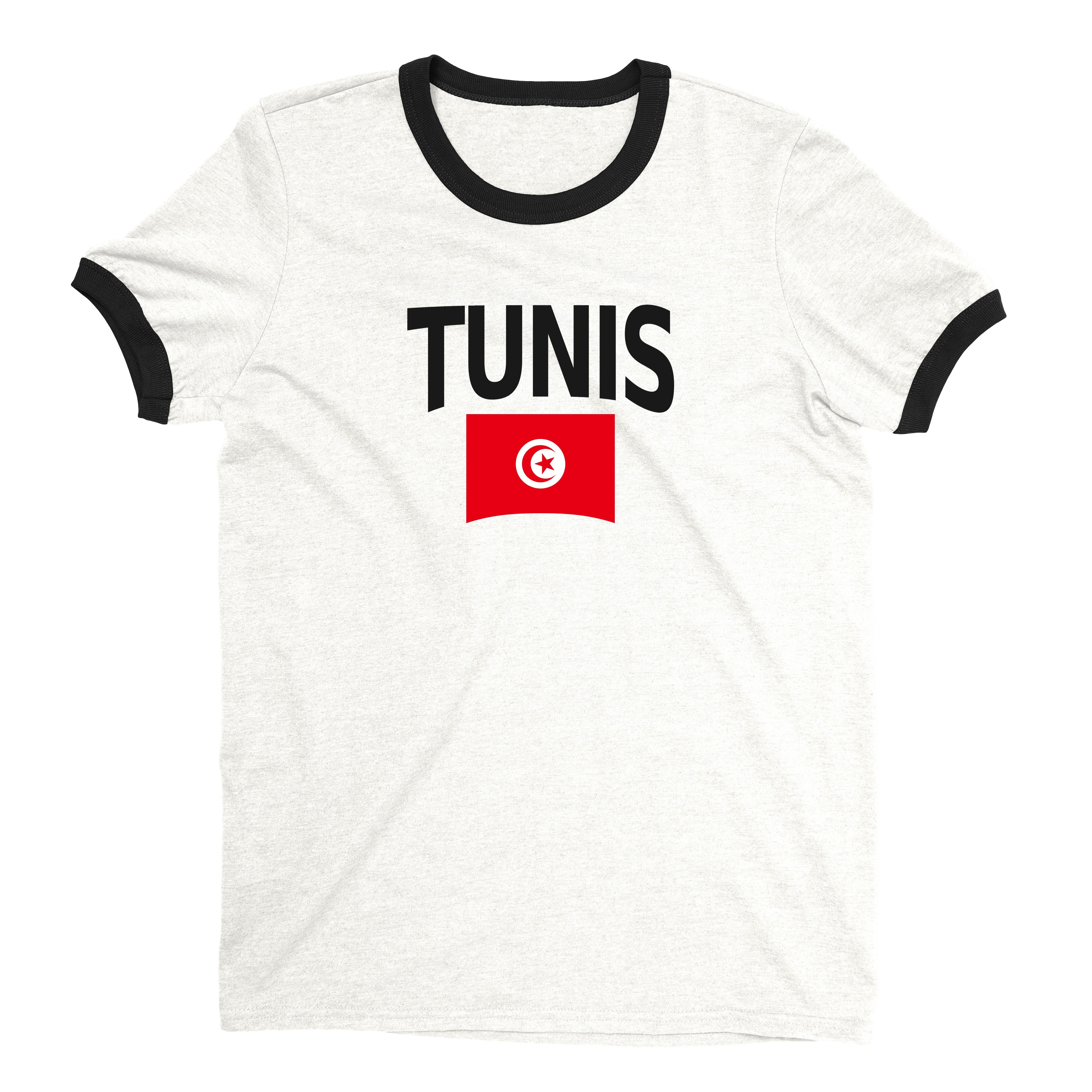 Tunisia World Cup Ringer Tee Unisex T-Shirt -- NYC Factory