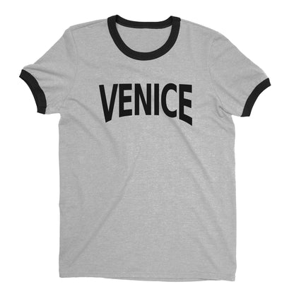 Venice Ringer Tee — Heather Gray