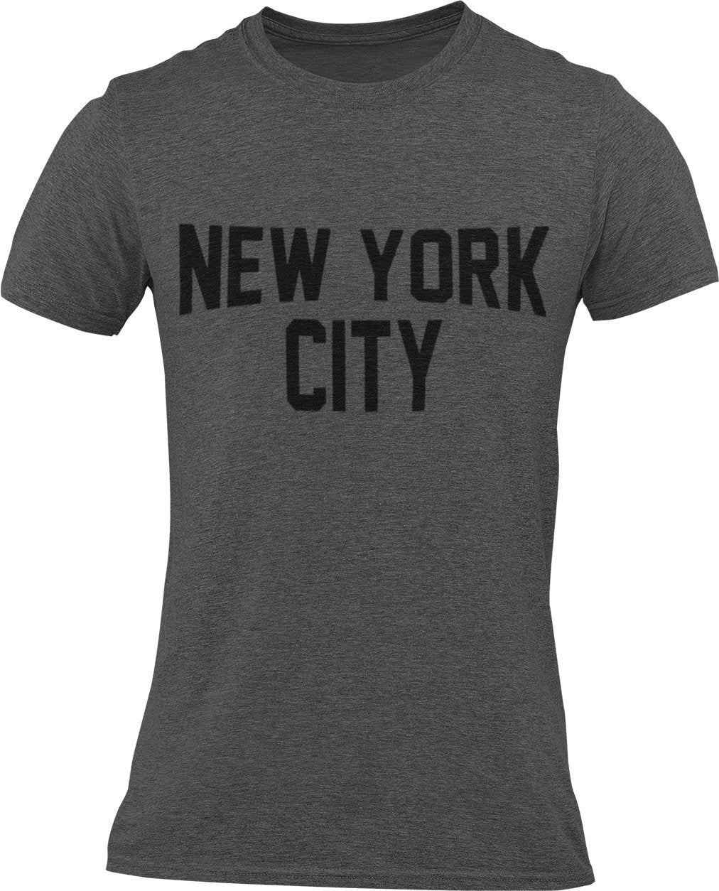 Men's New York City T-Shirt Screen-Printed Dark Heather Charcoal Tee