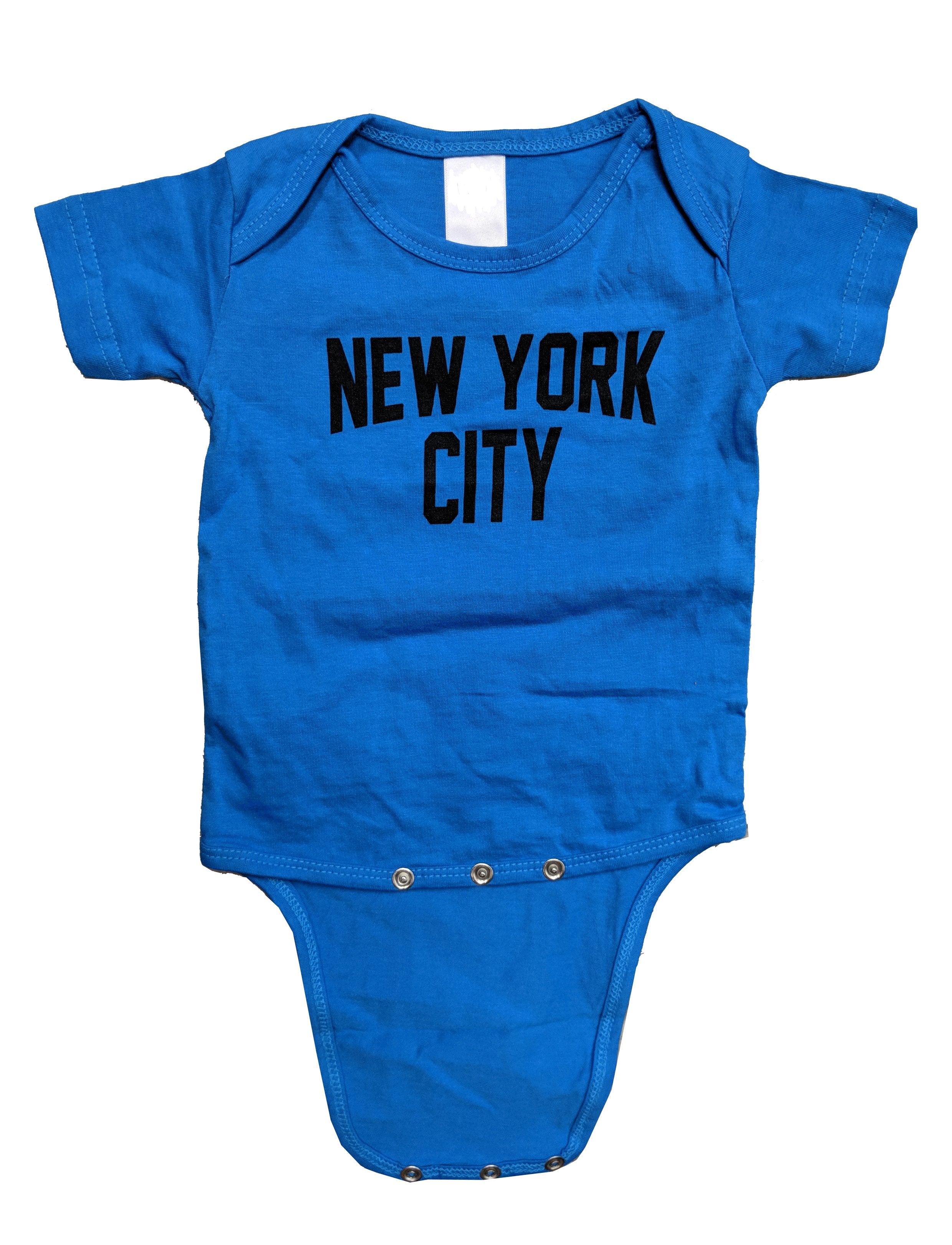 New York City Baby Bodysuit Screen Printed Soft Cotton Snapsuit