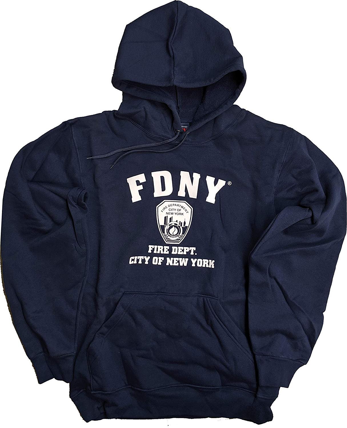 Mens Navy Blue FDNY Hoodie Sweatshirt
