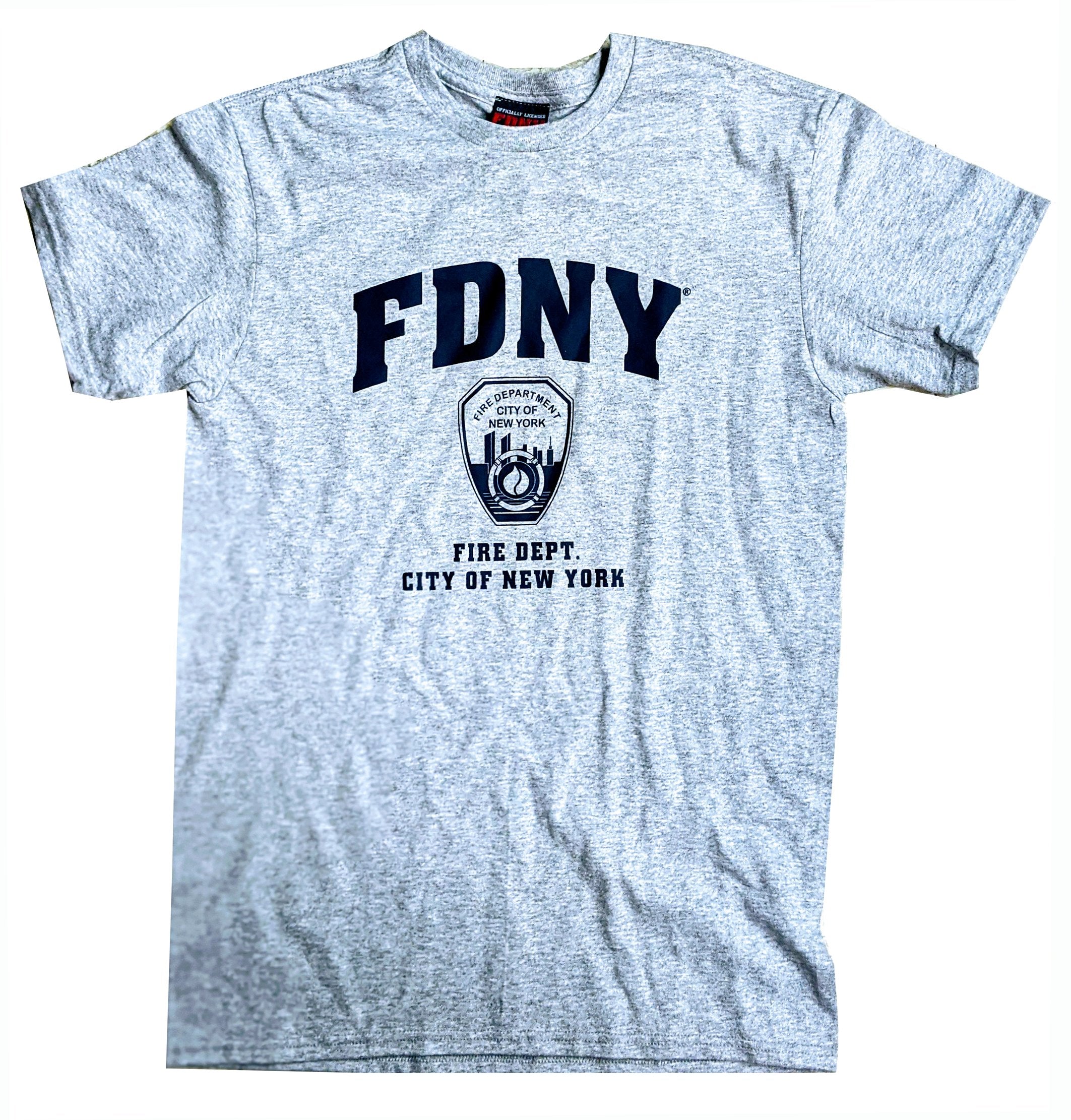 FDNY Kids Tee Offical T-Shirt Gray Boys Youth Size Novelty Shirt