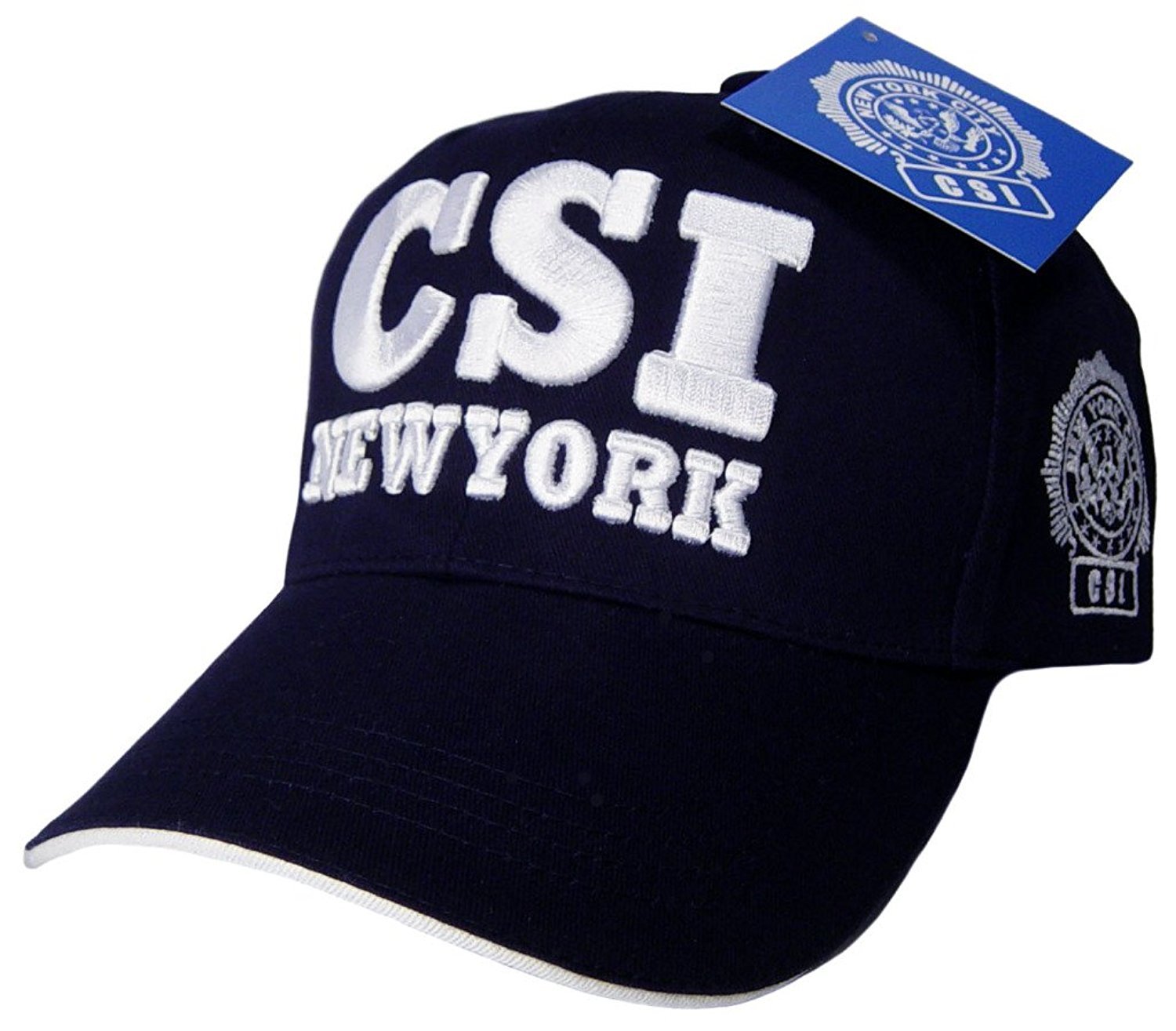 CSI Crime Scene Investigator Baseball Hat Navy White