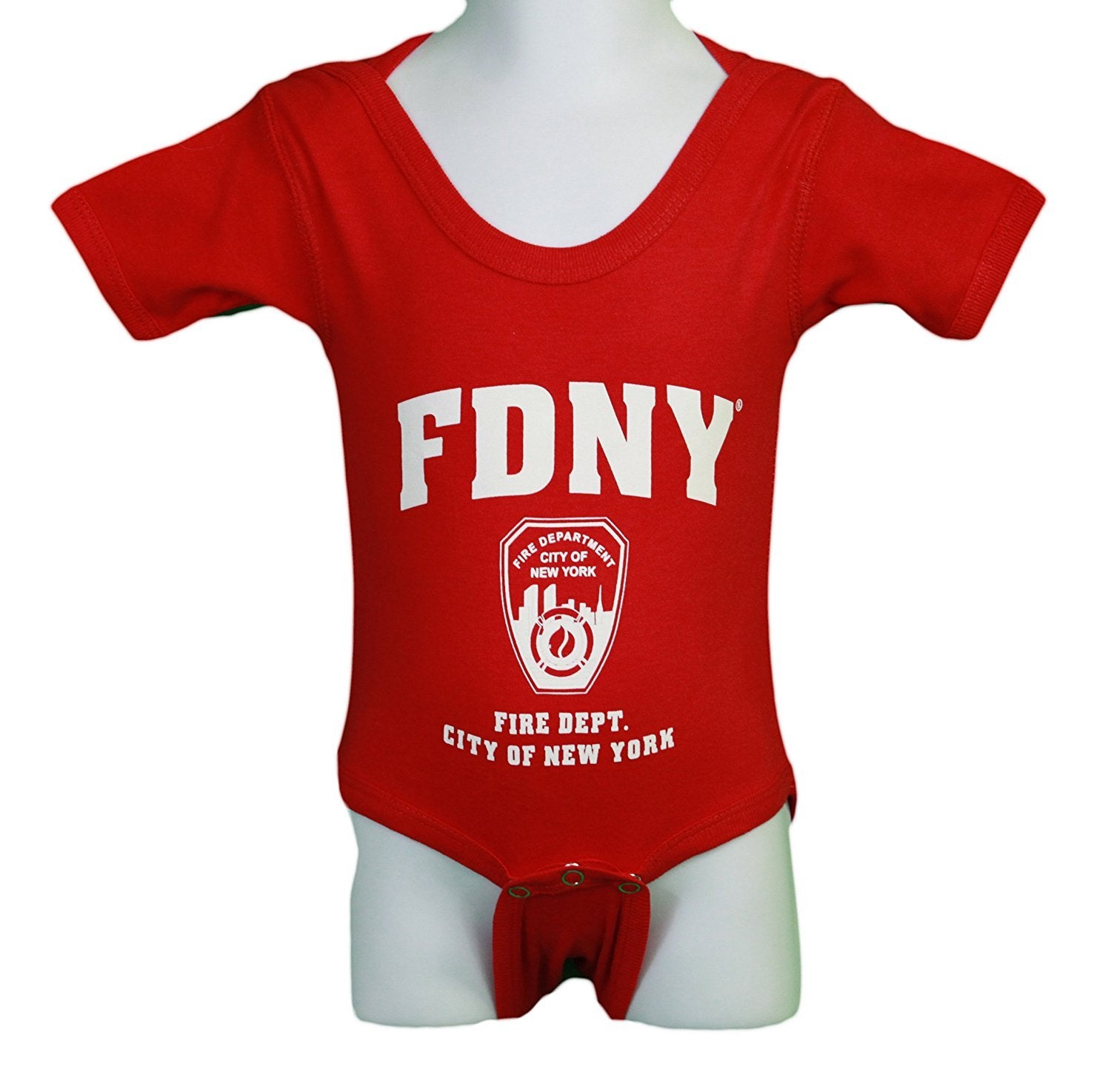 FDNY Baby Infant Screen Printed Bodysuit Red