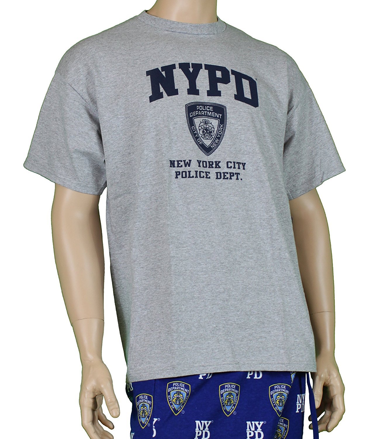 9/11 Official Licensed Memorial NYPD Short Sleeve T-Shirt Gray