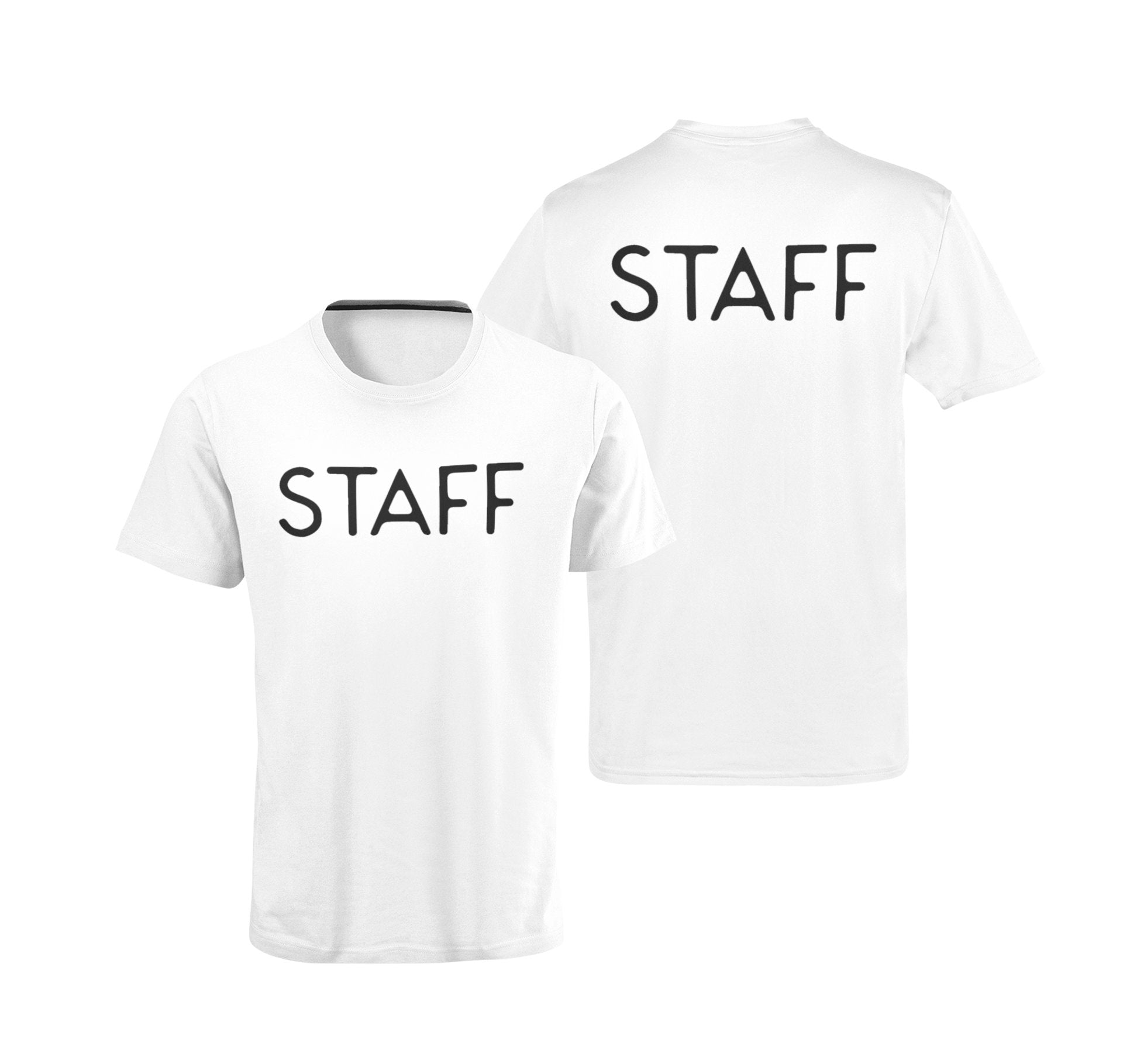 Staff T-Shirt Screen Printed Tee Printed Front & Back Staff Event Shirt