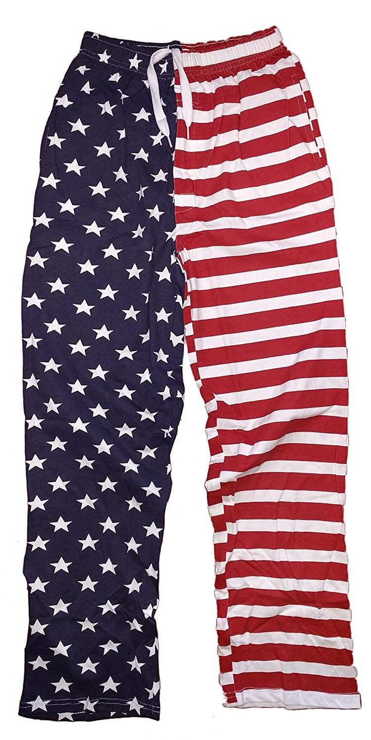 USA Flag Lounge Pants Pajama Bottoms Pride America Patriot Mens Ladies