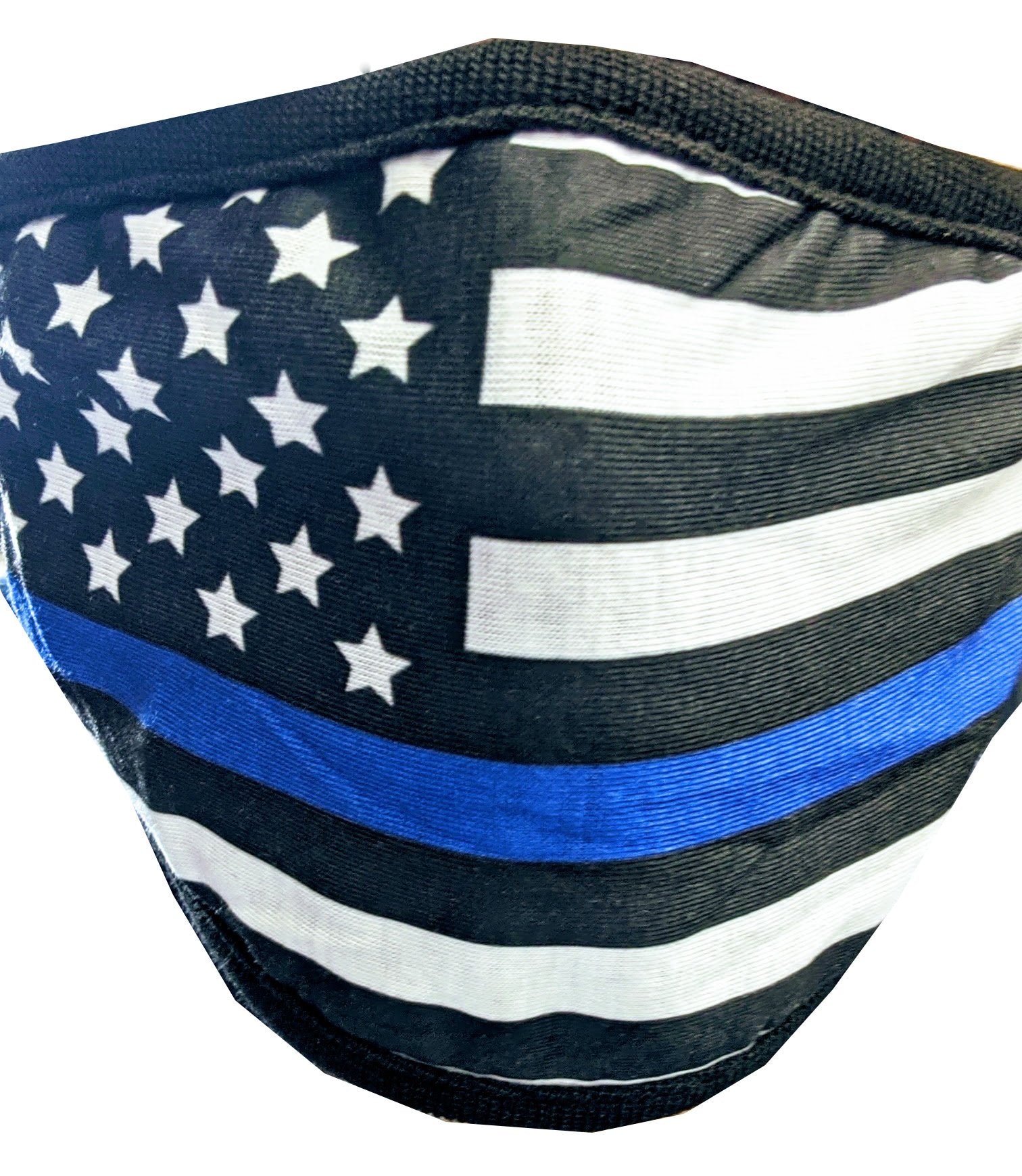 USA Flag Blue Line Police Face Mask Adult Unisex Non Medical Cotton & Polyester
