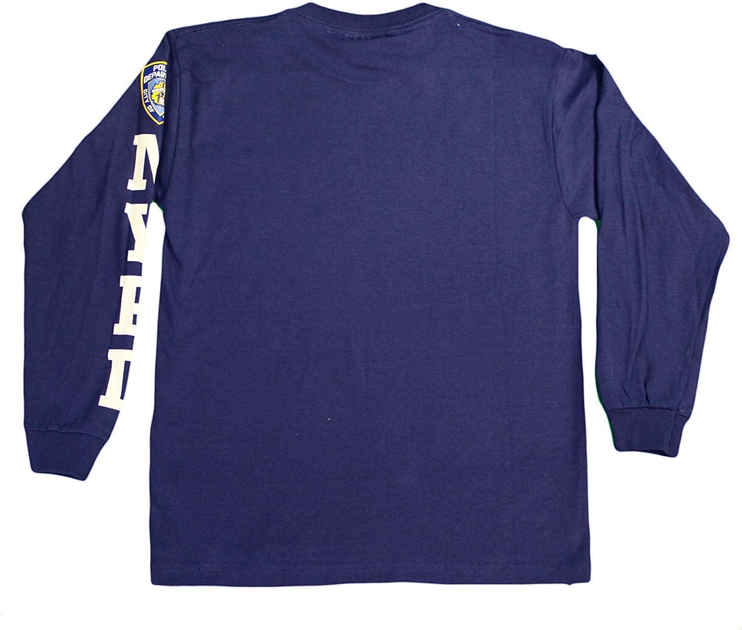 Junior NYPD Officer: Navy & White Long Sleeve Tee with Chest Badge