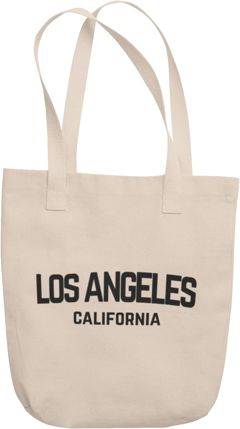 Los Angeles - Simple Tote Bag Vintage Style Retro California Cotton Canvas