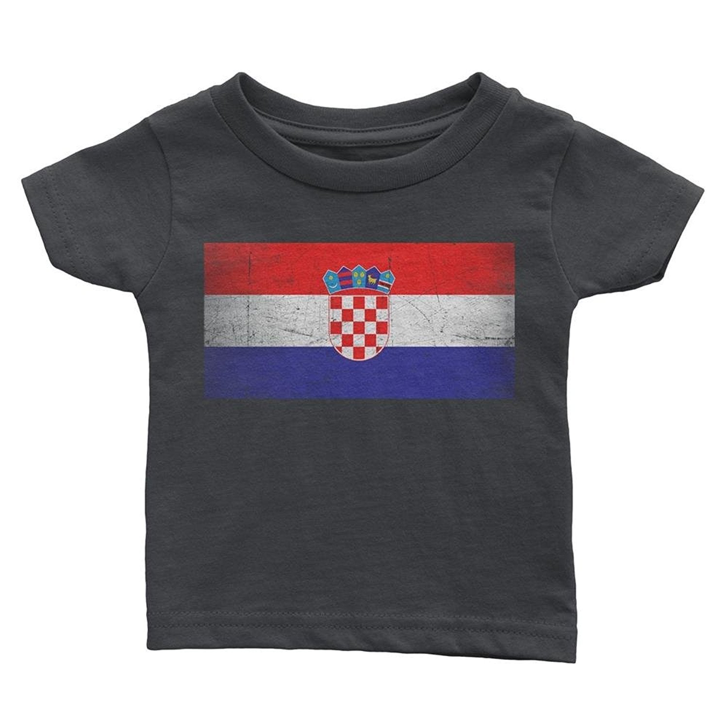 Croatia Flag Tee T-Shirt Unisex Toddler Vintage Retro I Shirt