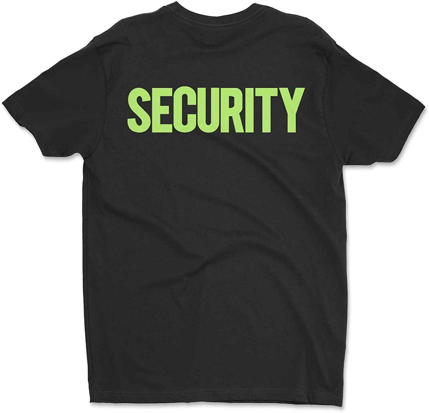 Men's Security T-Shirt (Premium Ringspun Cotton, Black/Neon)