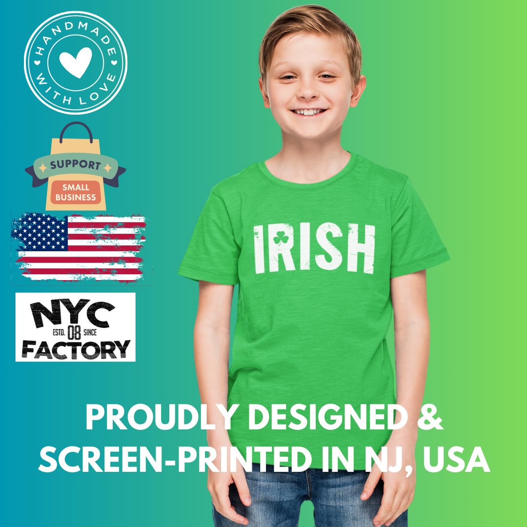 Kids Shamrock T-Shirt: Soft and Festive for St. Patrick's Day Youth Size