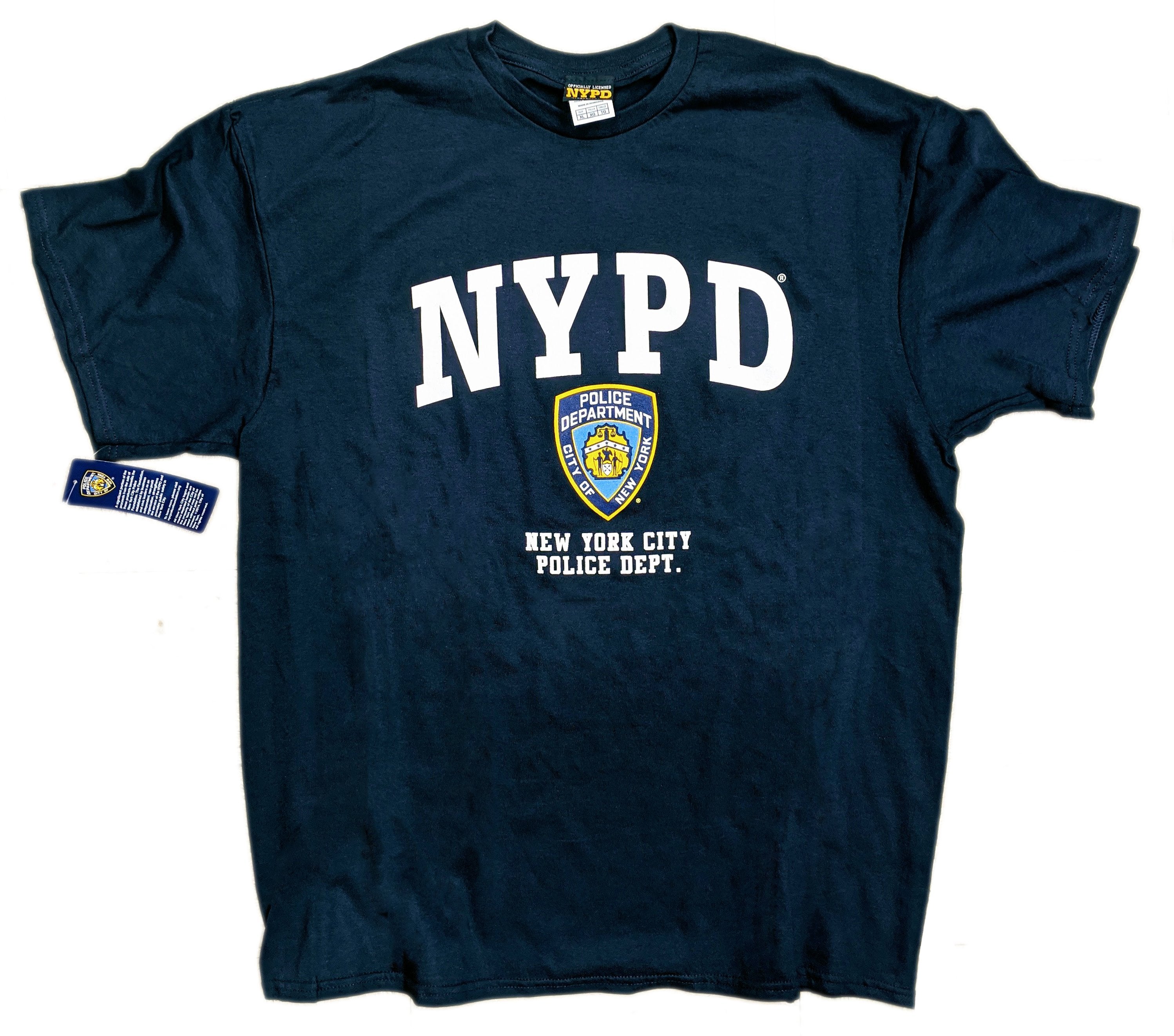 NYPD Short Sleeve with NYPD Logo and Shield Print T-Shirt Navy