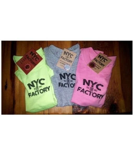 NYC Factory Girls Pink Soft Cotton T-Shirt