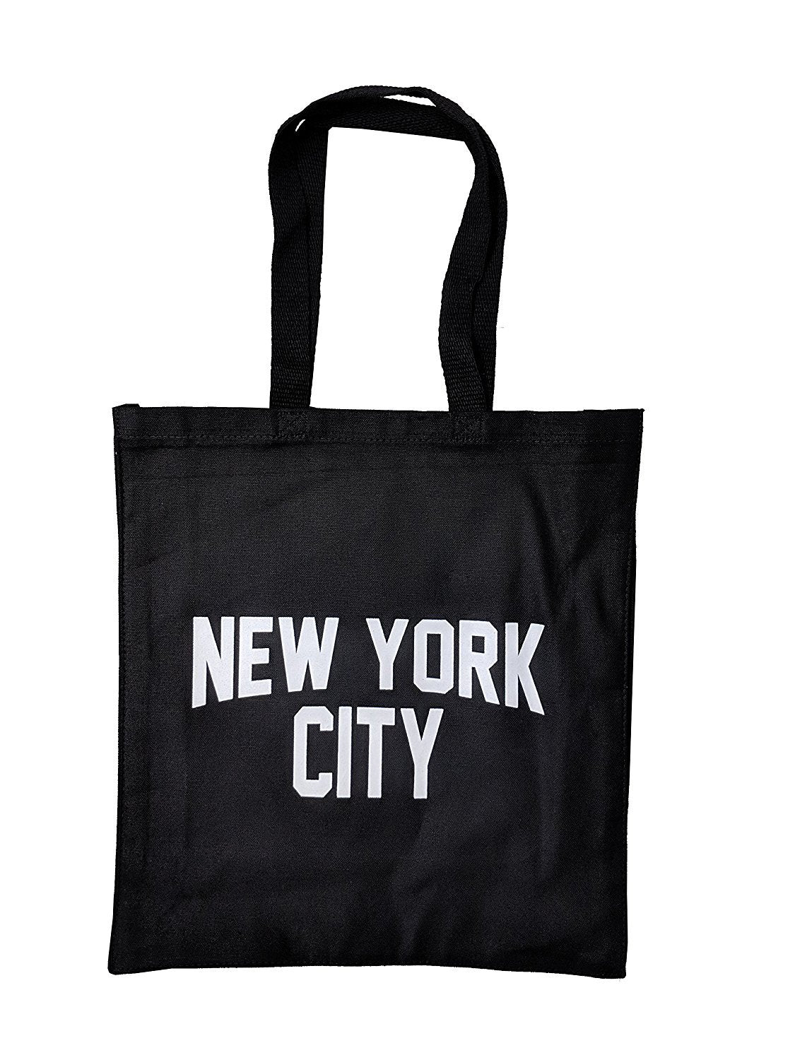 Black New York City Gusset Tote Bag NYC Style Shopping Gym Beach Event